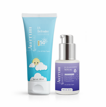 Aurrum Essence Co UV Defender Sunscreen and De-Pigmentation Serum Combo