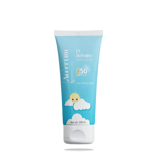 Aurrum Essence Co gentle everyday cleanser, uv defender sunscreen, oil free gel moisturizer and de pigmentation serum combo