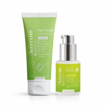 Aurrum Essence Co Tea-Tree Facewash and Anti-Acne Serum Combo