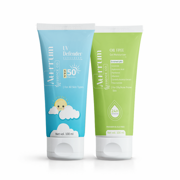 Aurrum Essence Co UV Defender Sunscreen and Oil-Free Moisturizer Combo