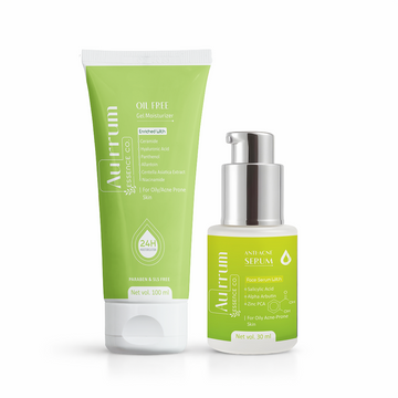 Aurrum Essence Co Oil Free Moisturizer and Anti-Acne Serum Combo