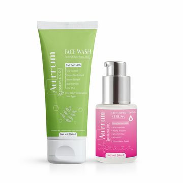 Aurrum Essence Co Tea Tree Facewash and Ultra Brightening Serum Combo