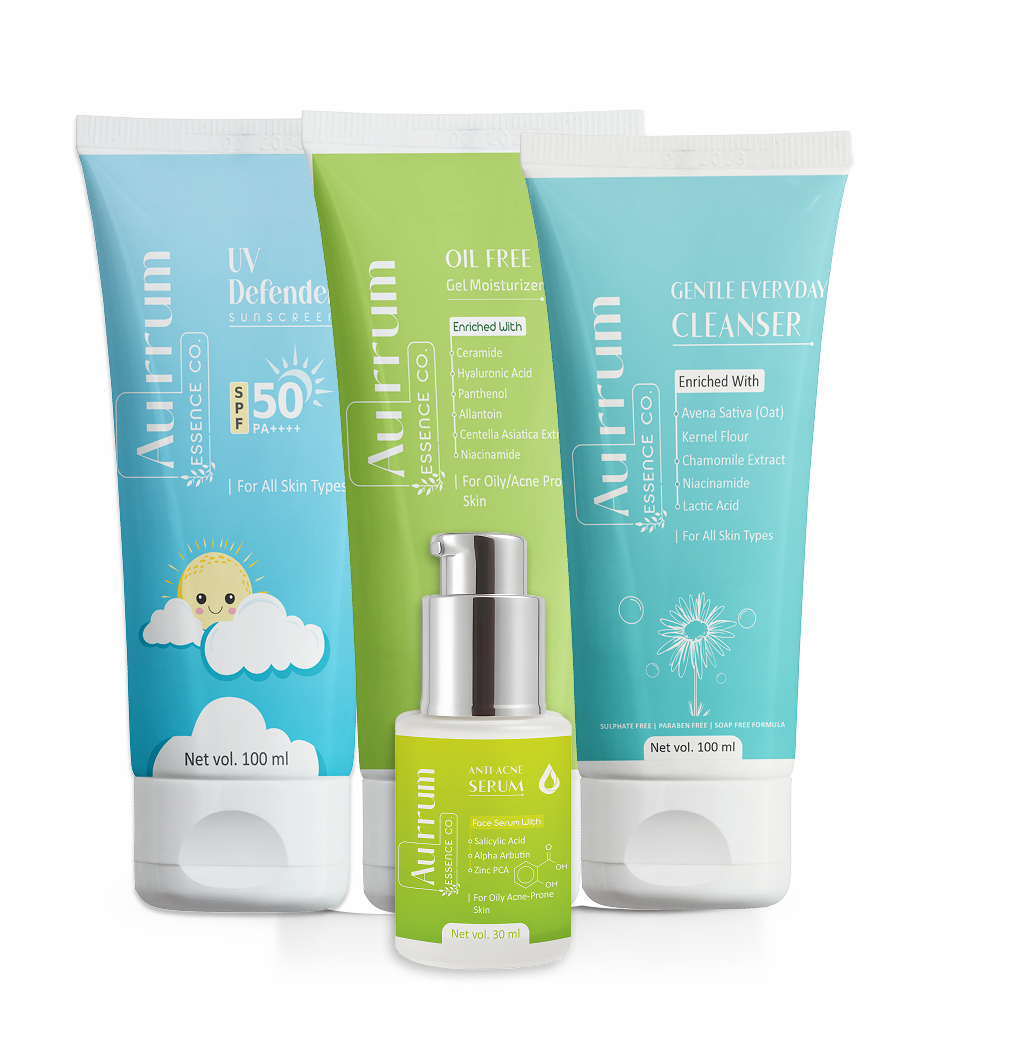 Oil control, acne control , deep cleanser ,sun protection combo