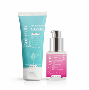 Aurrum Essence Co. Gentle Everyday Cleanser and Ultra Brightening Serum Combo
