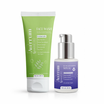 Aurrum Essence Co Tea-Tree Facewash and De-Pigmentation Serum