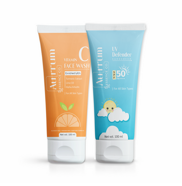Aurrum Essence Co Vitamin C and UV Defender Sunscreen Combo
